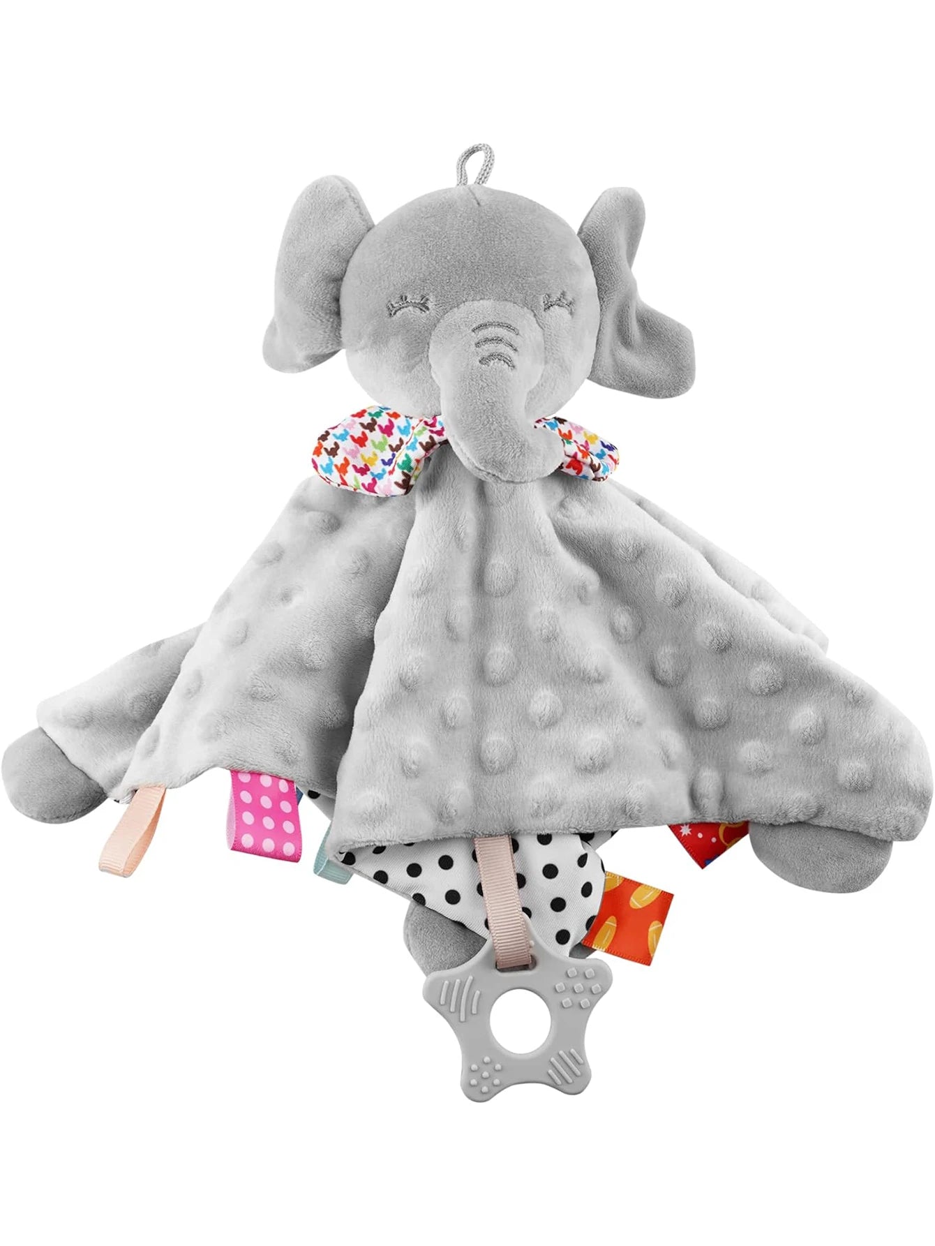 Elephant Baby Comforter Blanket with Rattle Toy