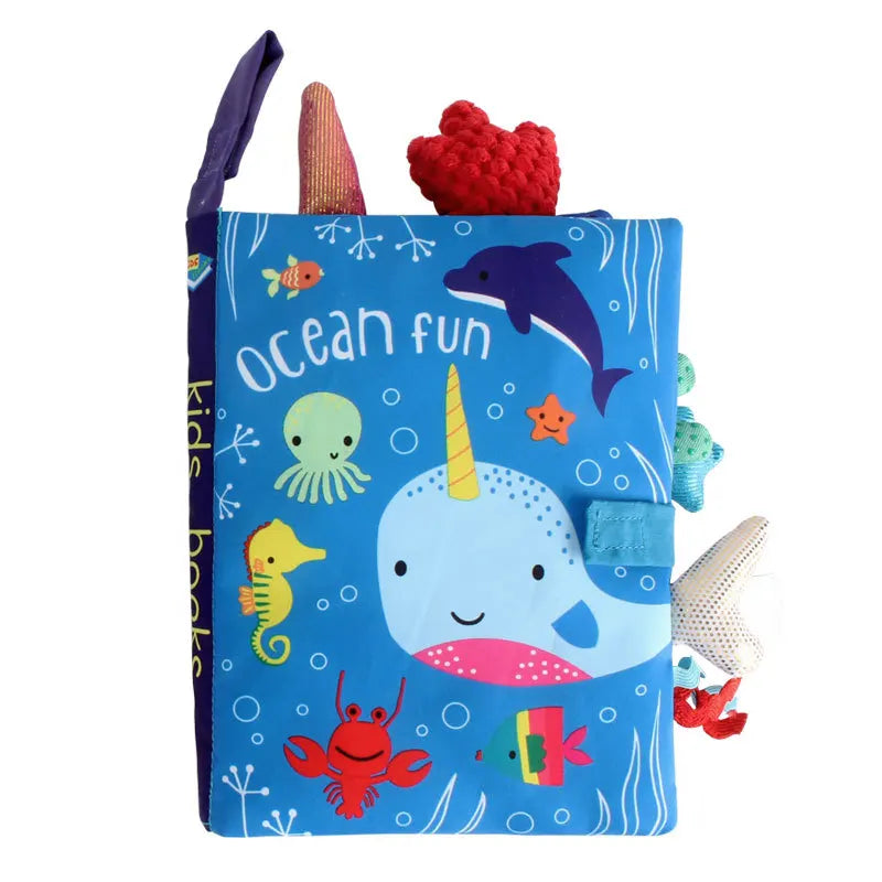 Interactive Cloth Book Rattle for Babies 0-36M
