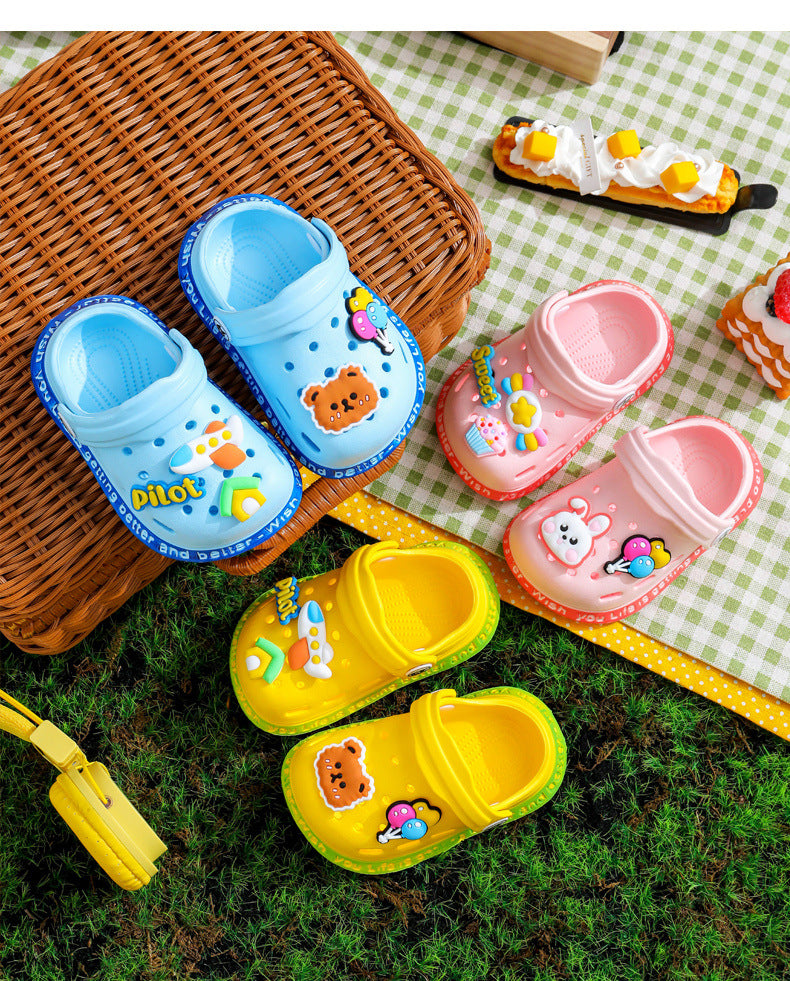 Summer Kids Sandals | Soft Anti-Skid Cartoon Hole Shoes for Boys & Girls