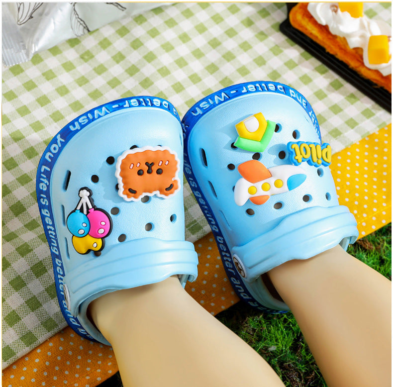 Summer Kids Sandals | Soft Anti-Skid Cartoon Hole Shoes for Boys & Girls