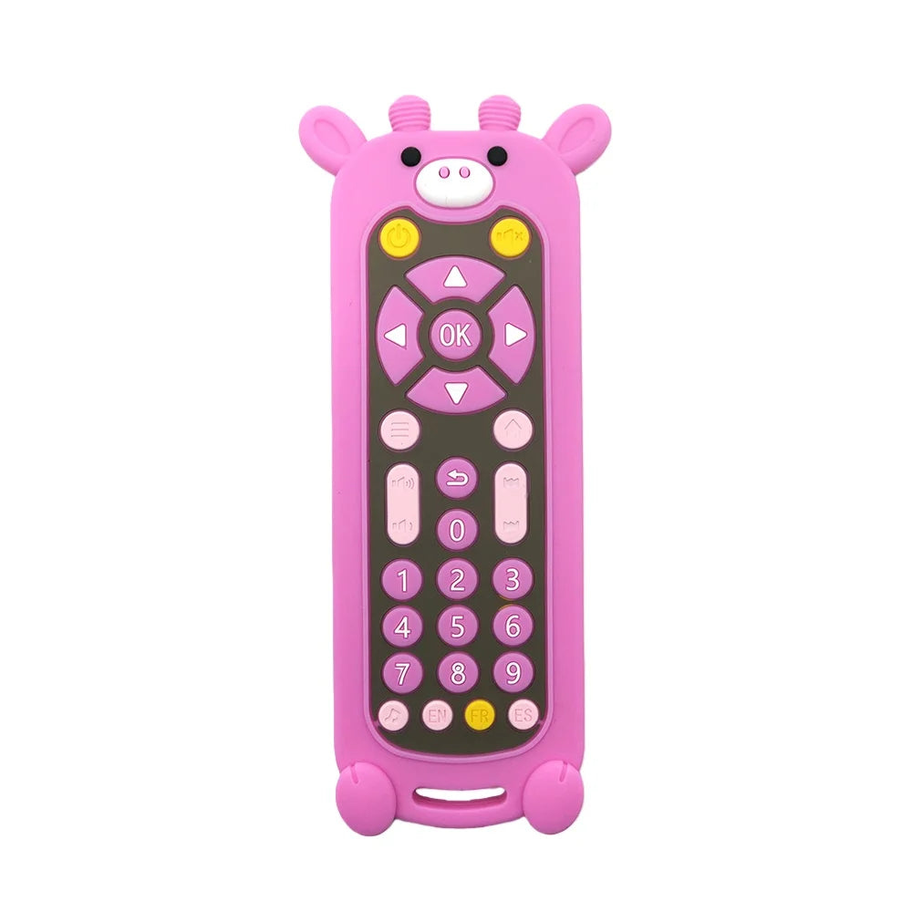 Baby Teether Toy Realistic Cartoon Remote Control
