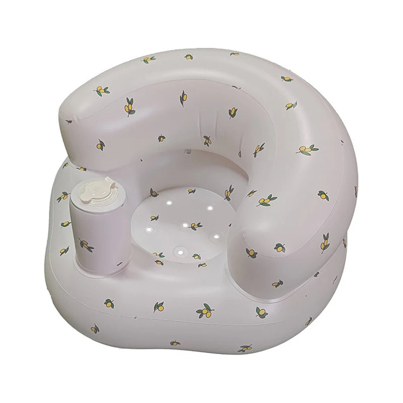Inflatable Baby Floor Seat with Built-In Air Pump 3-36M