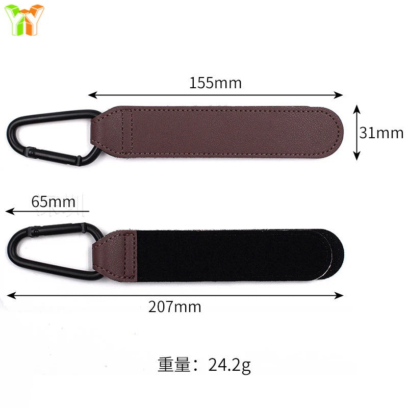Stroller Hook PU Leather Pram Bag Hanger Organizer