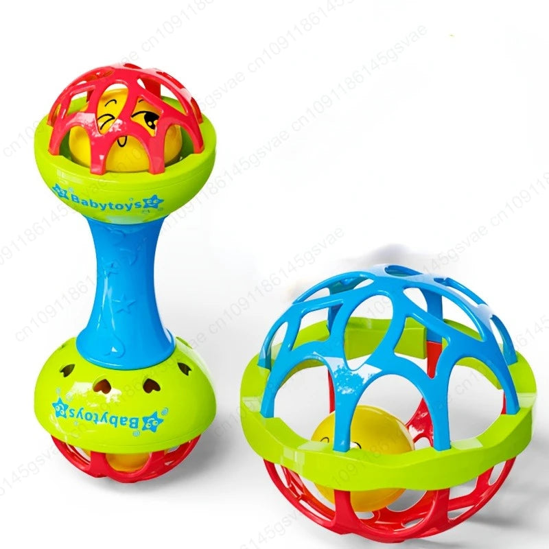 Baby Rattle Shaker Grab & Spin Sensory Toy 0-12M