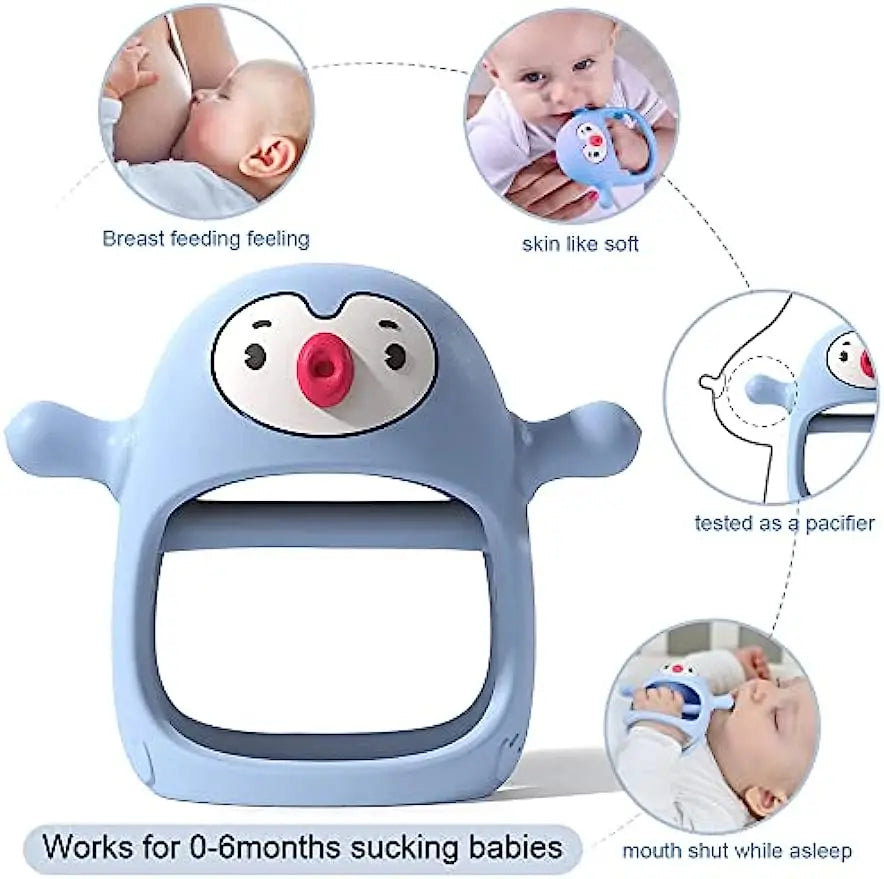 Never-Drop Silicone Teether Pacifier for Newborns