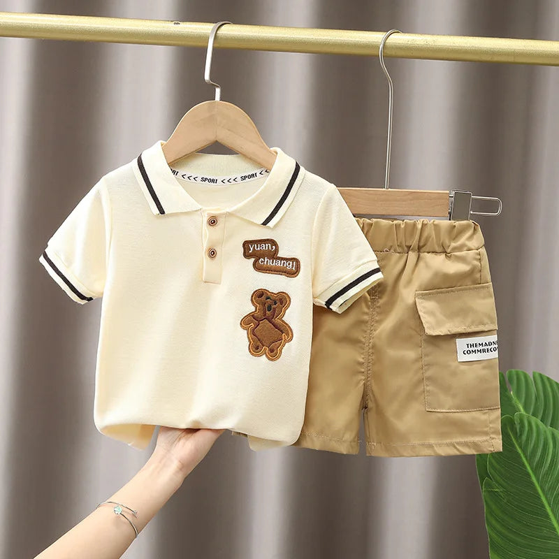 Baby Boy Summer T-Shirt & Shorts Cartoon Outfit Set