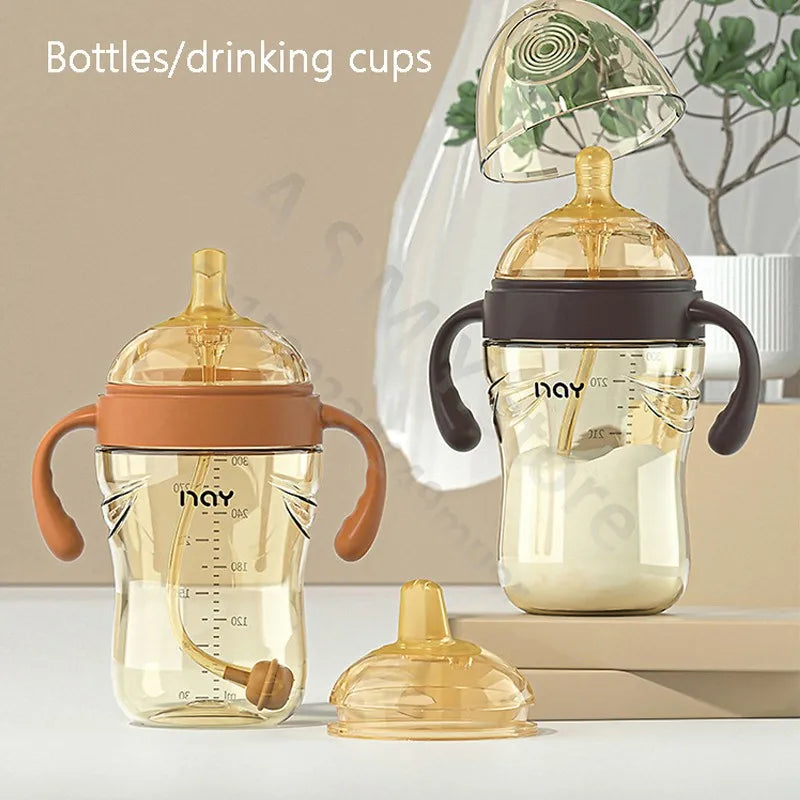 Wide Mouth Newborn Baby Bottle with Learning Nipple