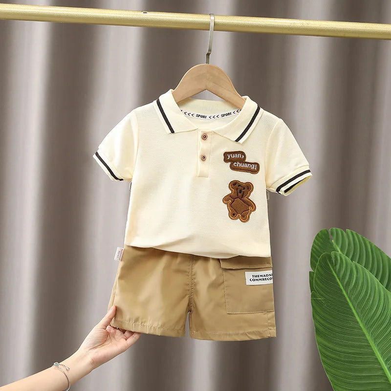 Baby Boy Summer T-Shirt & Shorts Cartoon Outfit Set