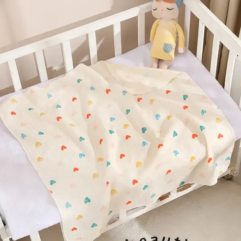 Cotton Muslin Swaddle Blanket 80x80cm for Newborns