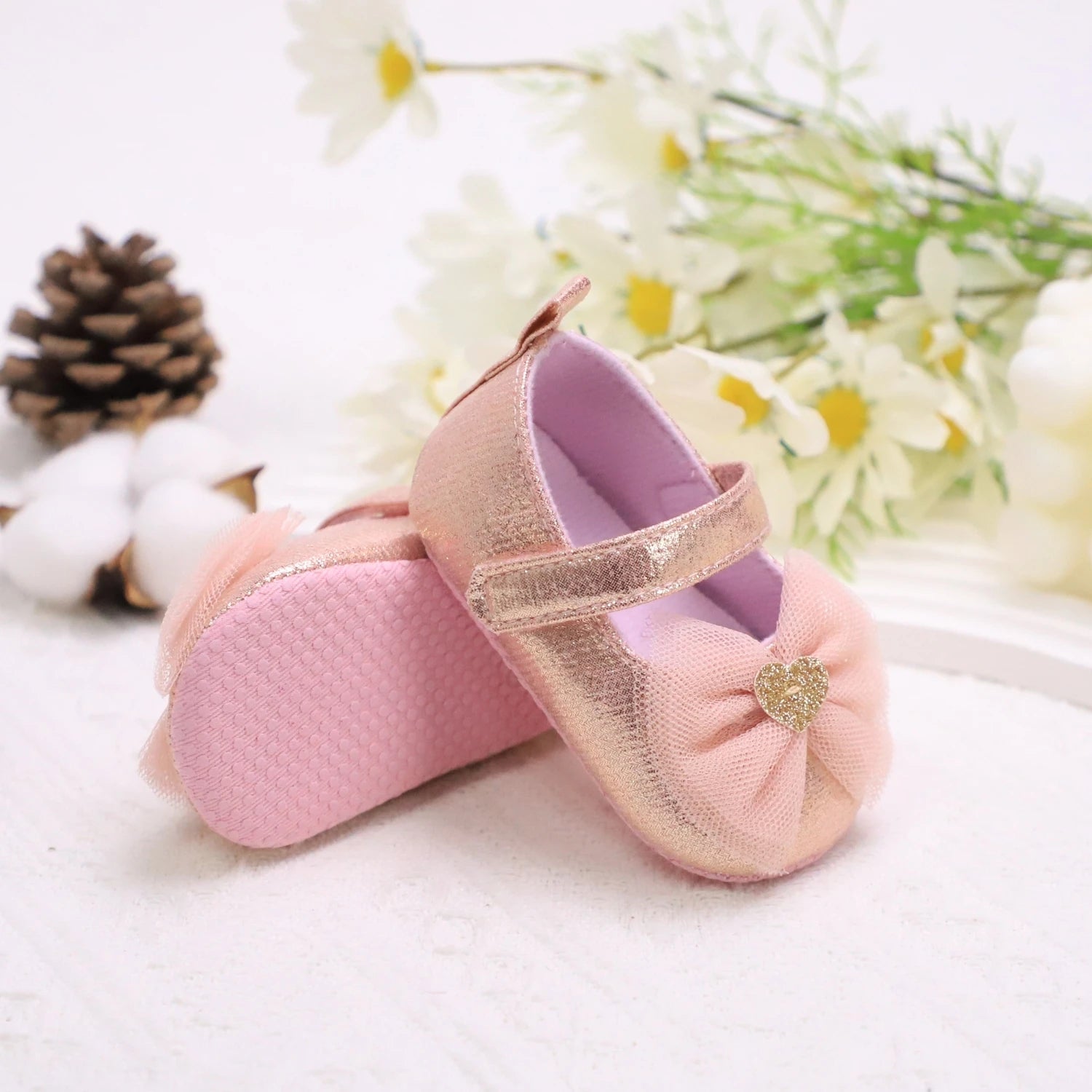 Baby Girl Princess Shoes | Breathable Non-Slip Lace Fashion First Walkers
