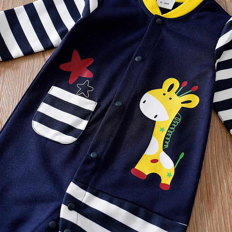 Baby Cartoon Knit Crawling Jumpsuit (0-18M)