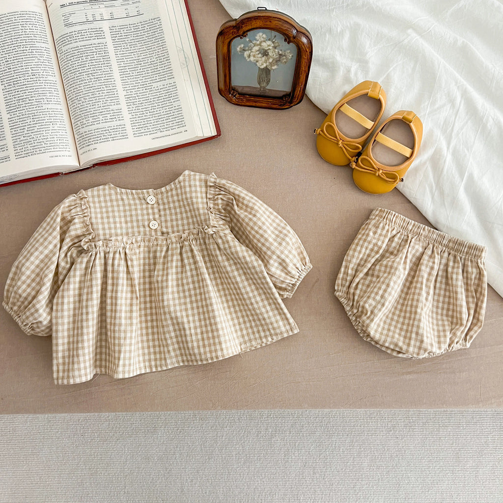 Baby Girl Plaid Tee & Bloomer 2-Piece Set 0-2 Years