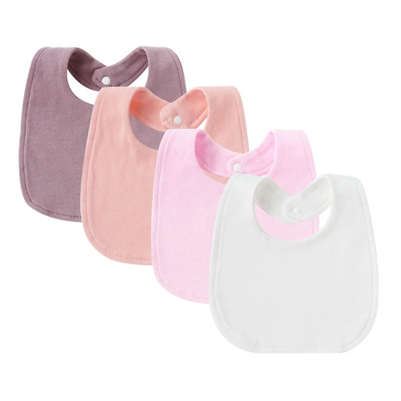 4-Piece Baby Bibs & Burp Cloths Set for Boys & Girls