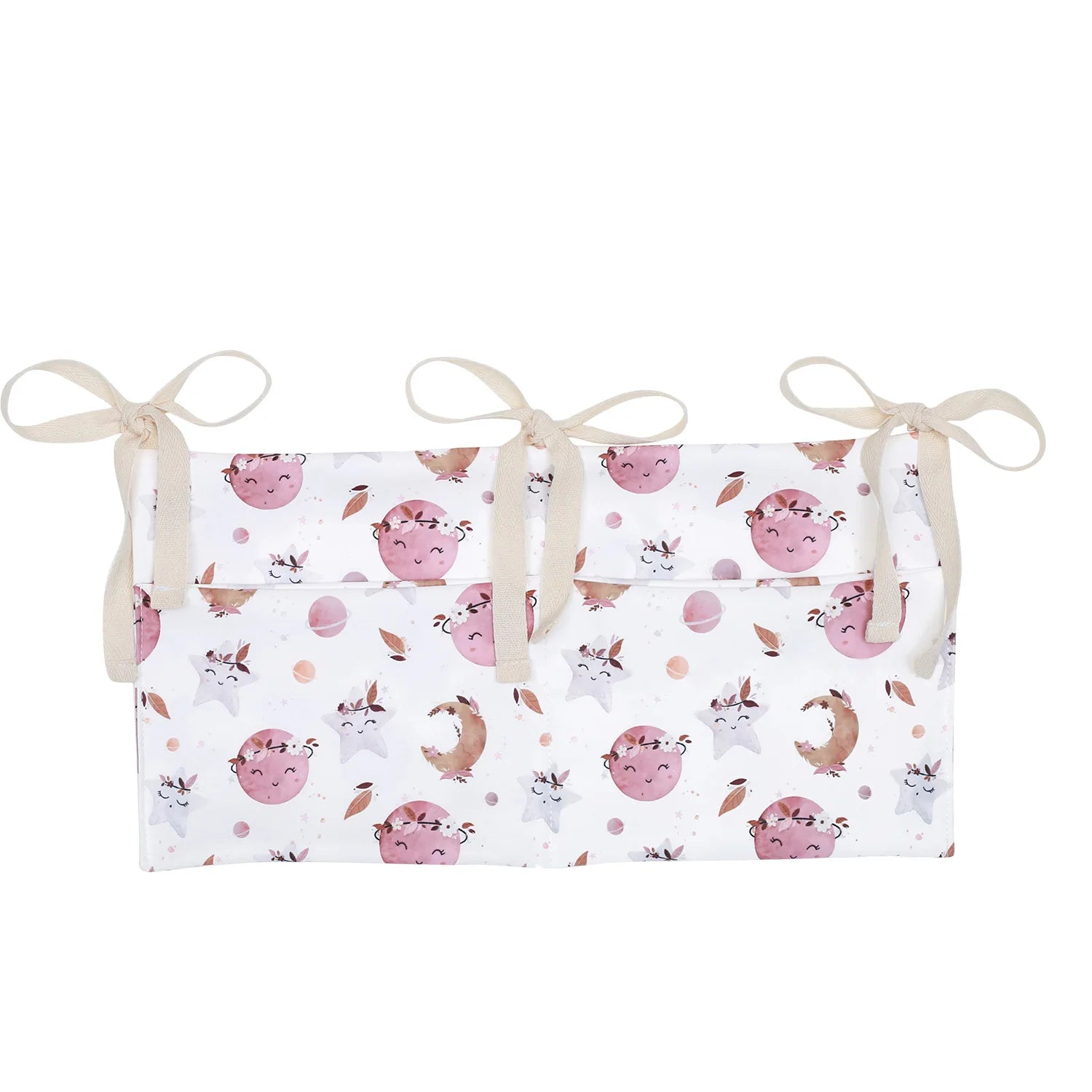 Baby Nursery Crib Organizer Caddy with 2 Pockets