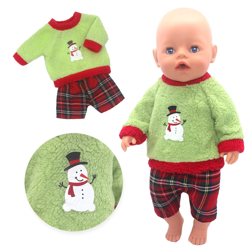 Baby Doll Outfits Set with Shoes for 13-18 Inch Dolls