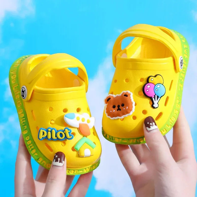 Summer Kids Sandals | Soft Anti-Skid Cartoon Hole Shoes for Boys & Girls
