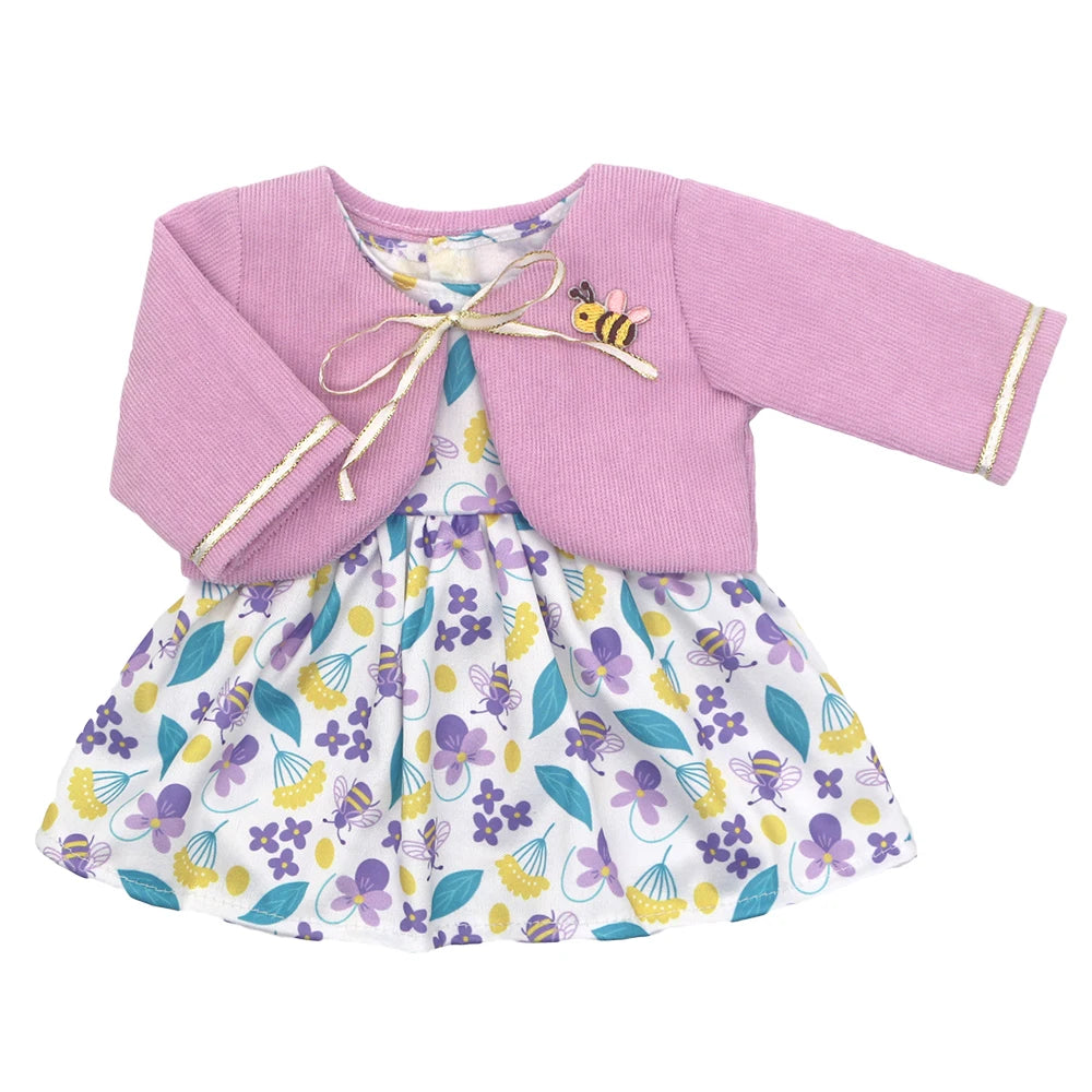 Baby Doll Outfits Set with Shoes for 13-18 Inch Dolls