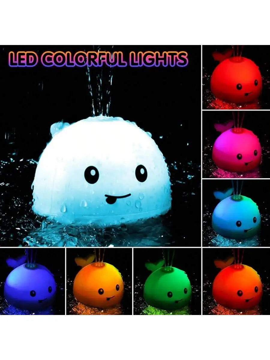 Light-Up Whale Sprinkler Bath Toy for Kids 6-36M
