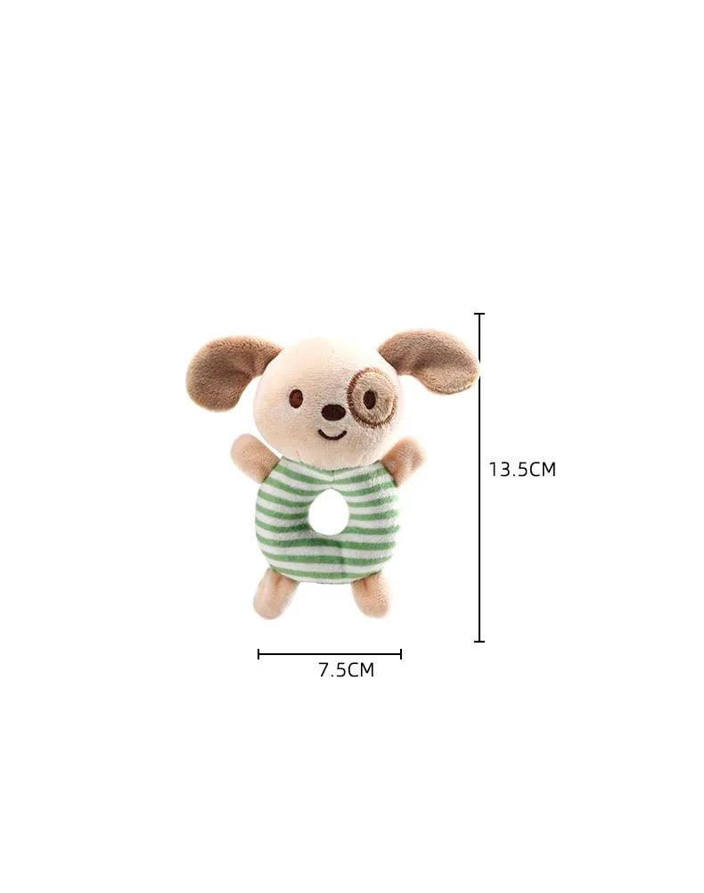Baby Rattle Toys Cartoon Animals Plush for Newborns