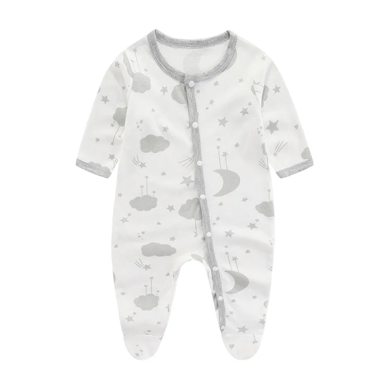 Newborn Baby Bodysuit Romper | Soft Cartoon Print 0-9M