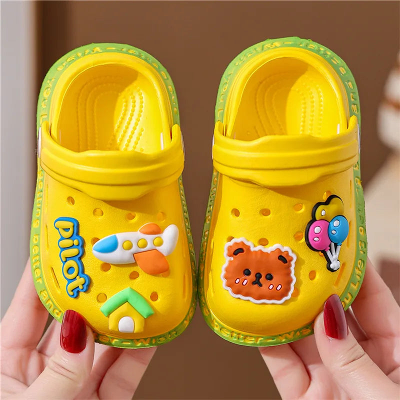 Summer Kids Sandals | Soft Anti-Skid Cartoon Hole Shoes for Boys & Girls