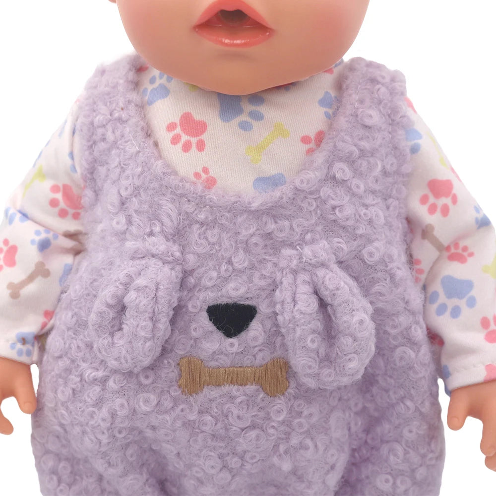 Baby Doll Outfits Set with Shoes for 13-18 Inch Dolls