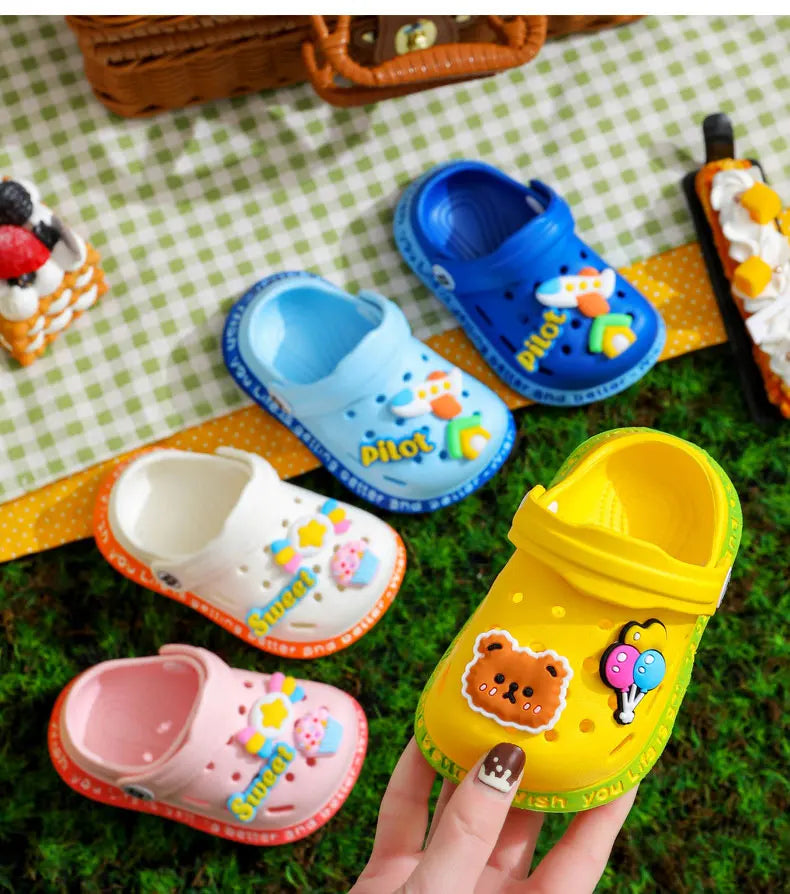 Summer Kids Sandals | Soft Anti-Skid Cartoon Hole Shoes for Boys & Girls