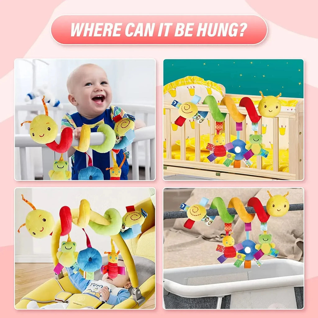 Baby Crib Hanging Rattle Toys with Stroller Spiral Mobile