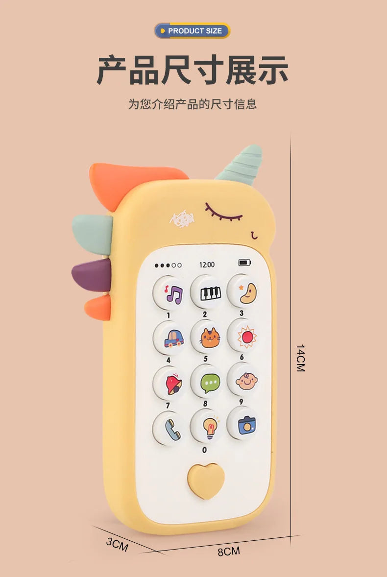 Baby Phone Toy with Music & Teether for Infants