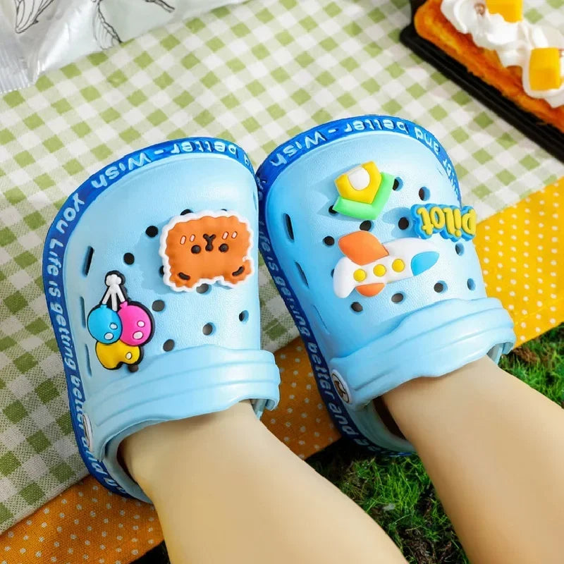 Summer Kids Sandals | Soft Anti-Skid Cartoon Hole Shoes for Boys & Girls