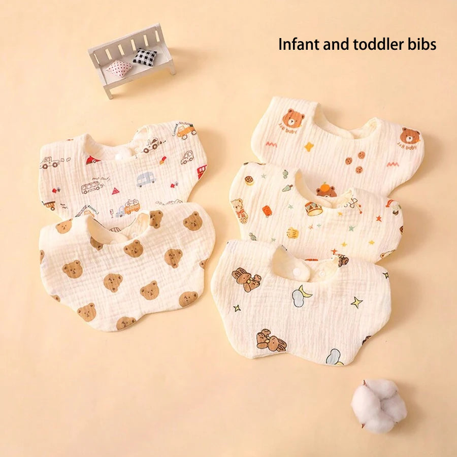 Soft Baby Bibs 3-Pack | Petal Print Feeding Bibs