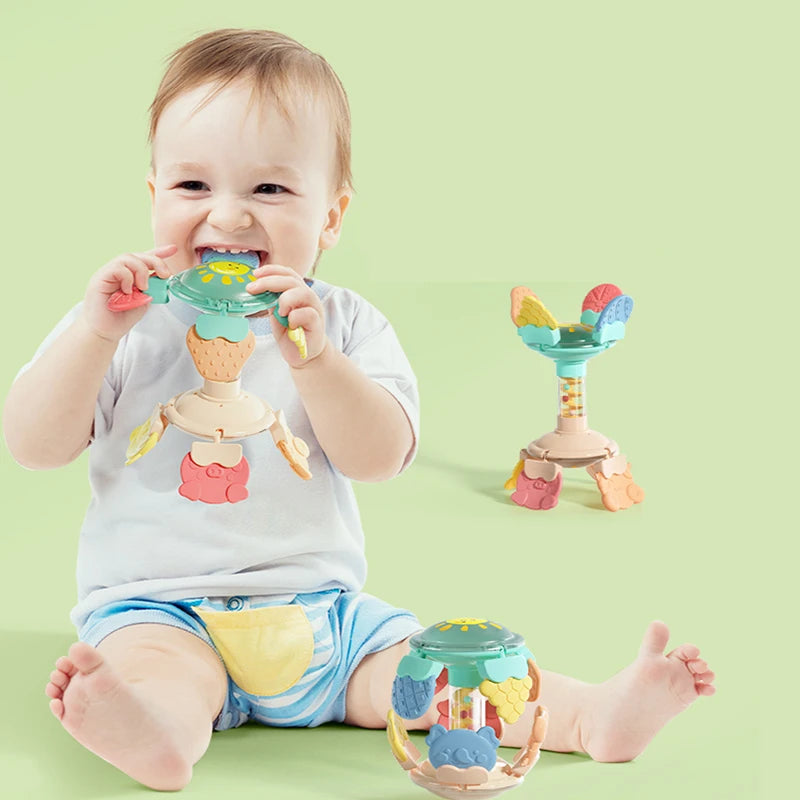 Sensory Teething Rattle Toy for Babies 0-36 Months