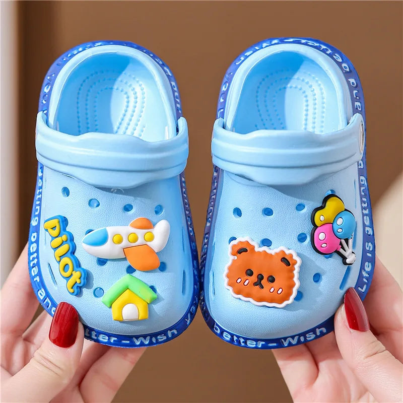 Summer Kids Sandals | Soft Anti-Skid Cartoon Hole Shoes for Boys & Girls