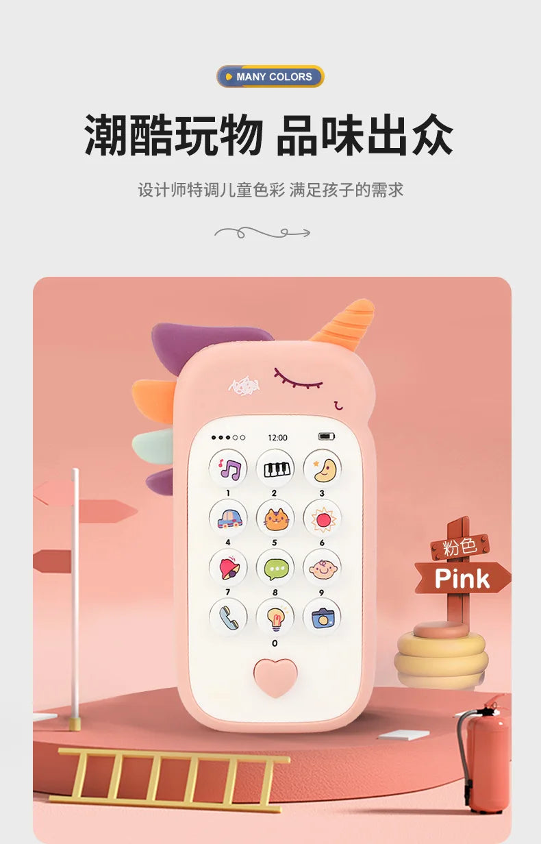 Baby Phone Toy with Music & Teether for Infants
