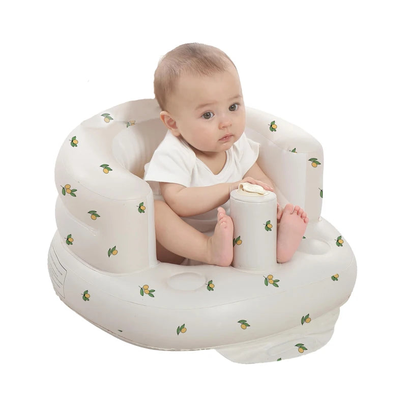 Inflatable Baby Floor Seat with Built-In Air Pump 3-36M