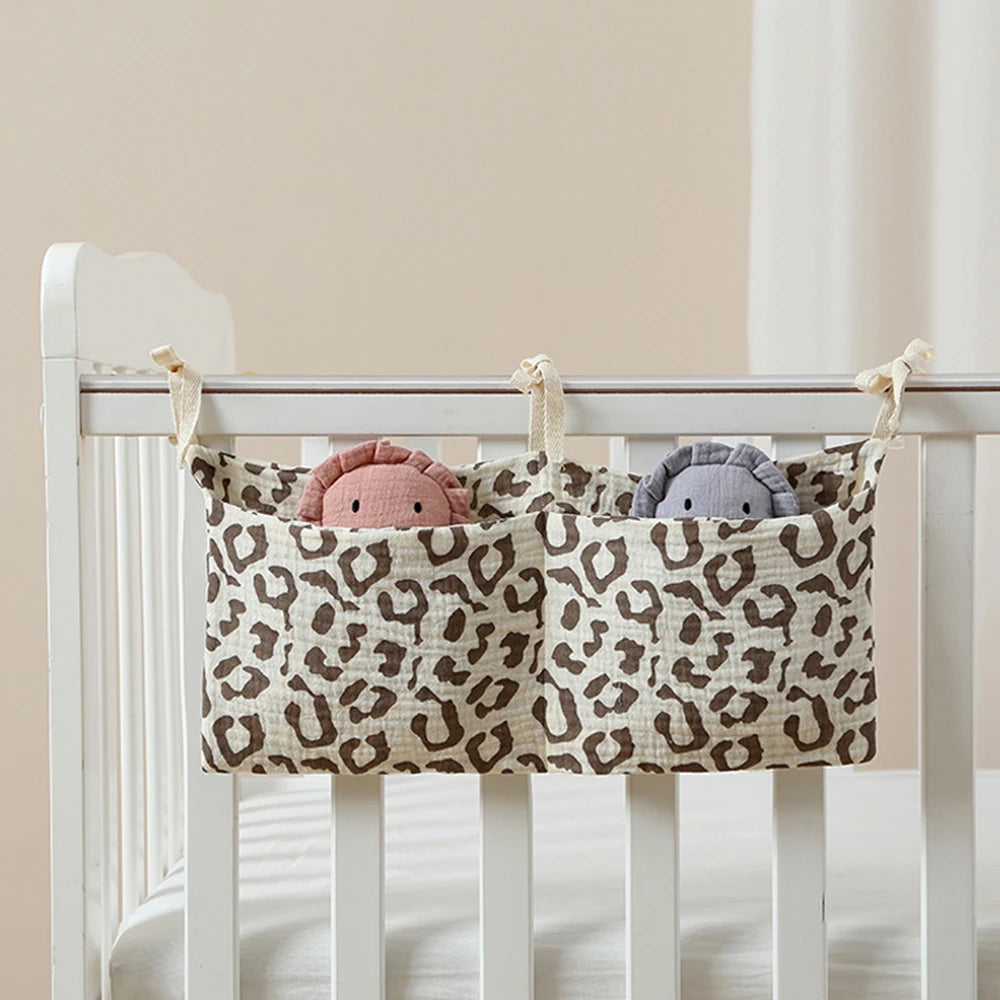 Baby Nursery Crib Organizer Caddy with 2 Pockets