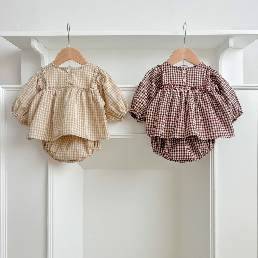 Baby Girl Plaid Tee & Bloomer 2-Piece Set 0-2 Years