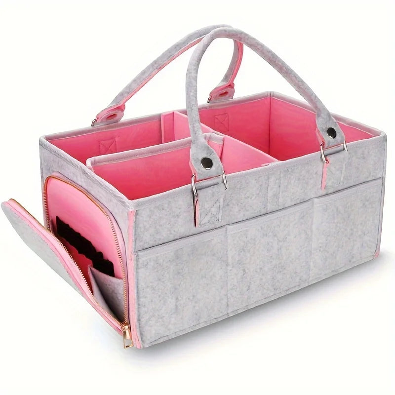 Baby Diaper Caddy Nursery Basket for Newborn Essentials