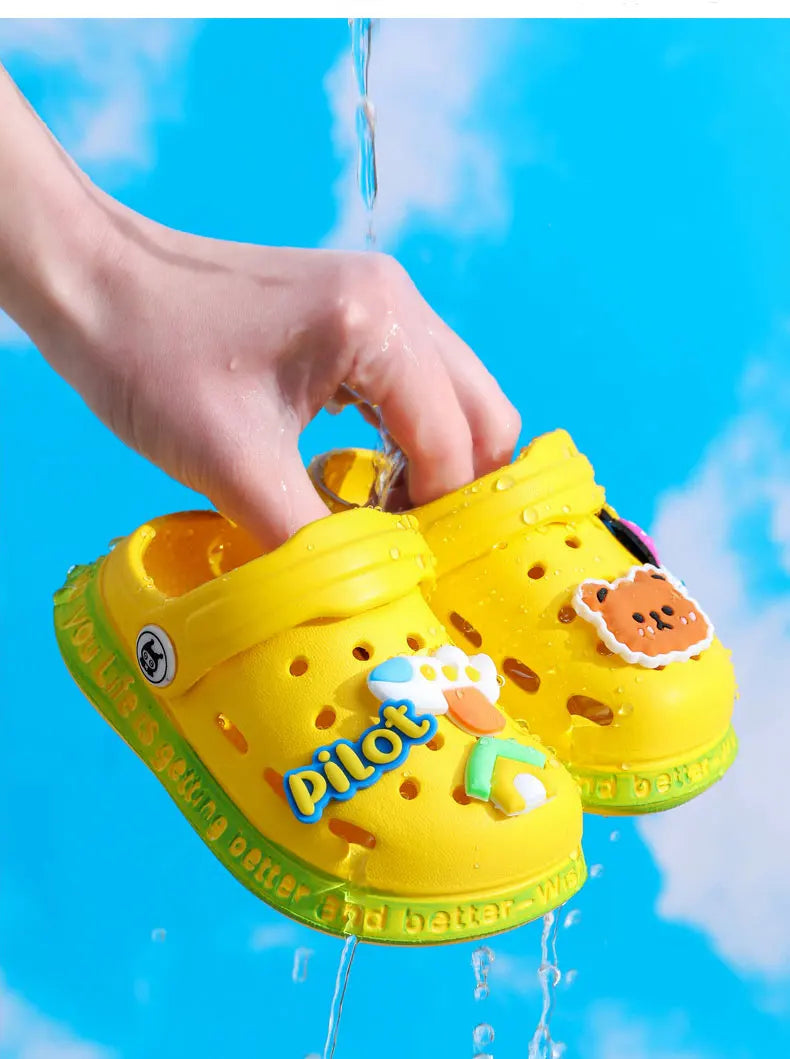 Summer Kids Sandals | Soft Anti-Skid Cartoon Hole Shoes for Boys & Girls