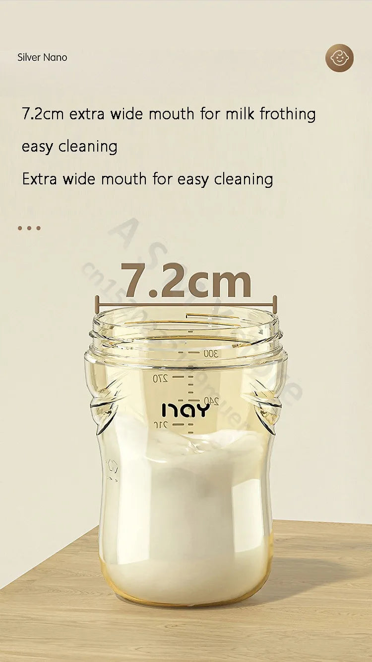 Wide Mouth Newborn Baby Bottle with Learning Nipple