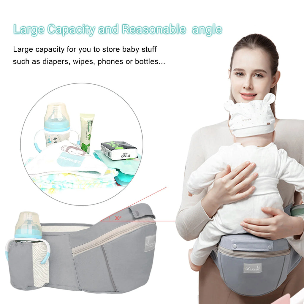 Ergonomic Baby Carrier with Hipseat | Front-Facing & Kangaroo Carry