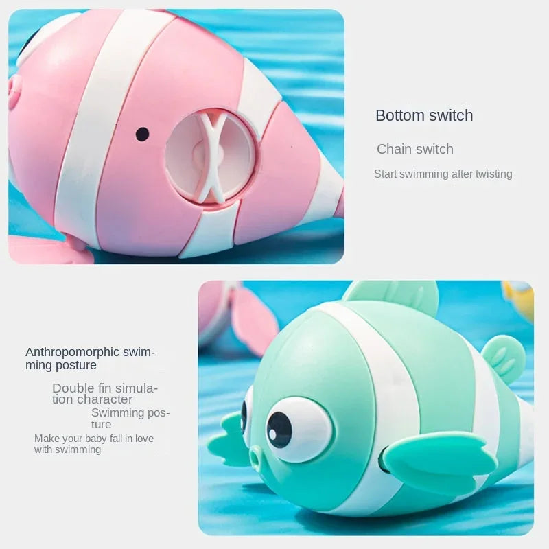 Wind-Up Swimming Fish Clockwork Bath Toy for Toddlers