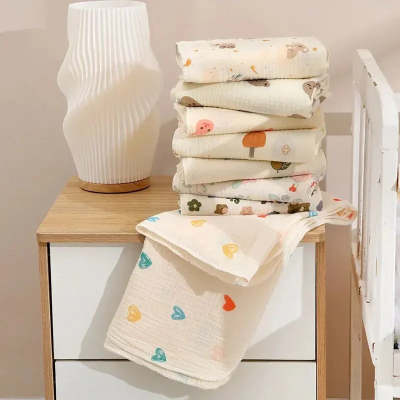 Cotton Muslin Swaddle Blanket 80x80cm for Newborns
