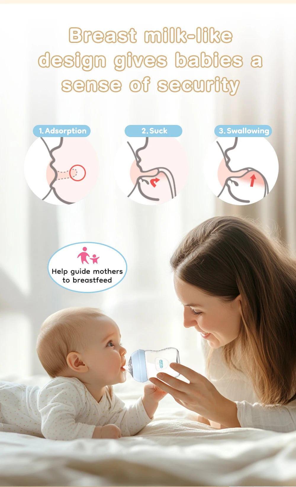 BPA-Free Baby PP Bottle with Handle 150/240/330ML