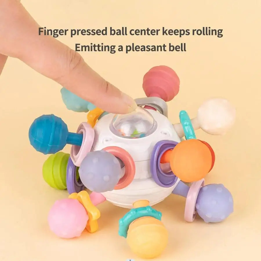 Sensory Teething Rattle Toy for Babies 0-36 Months
