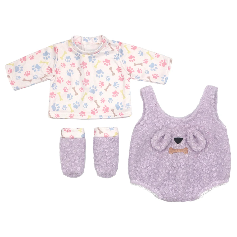 Baby Doll Outfits Set with Shoes for 13-18 Inch Dolls