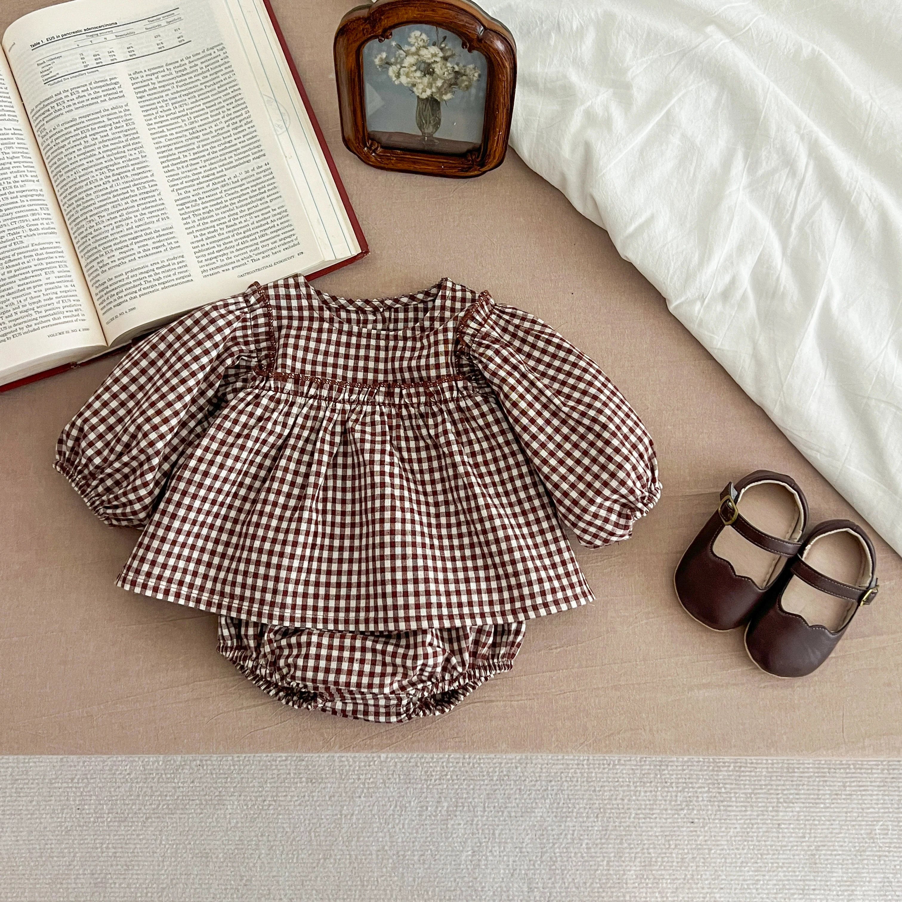 Baby Girl Plaid Tee & Bloomer 2-Piece Set 0-2 Years