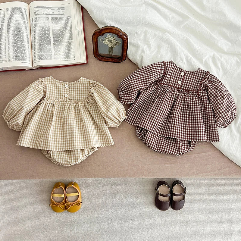 Baby Girl Plaid Tee & Bloomer 2-Piece Set 0-2 Years