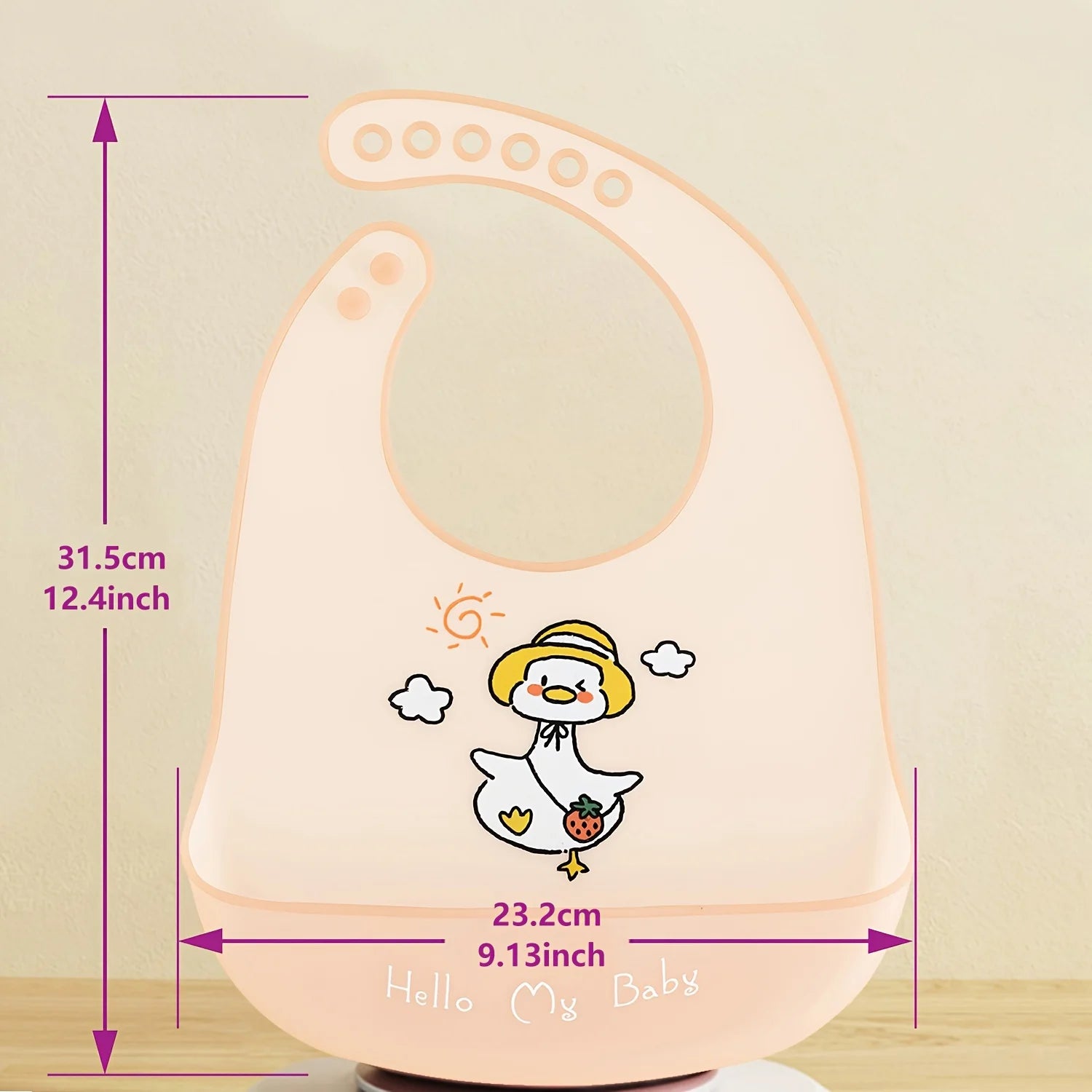 Waterproof Silicone Baby Bib | Adjustable Cartoon Animal Print for Boys & Girls