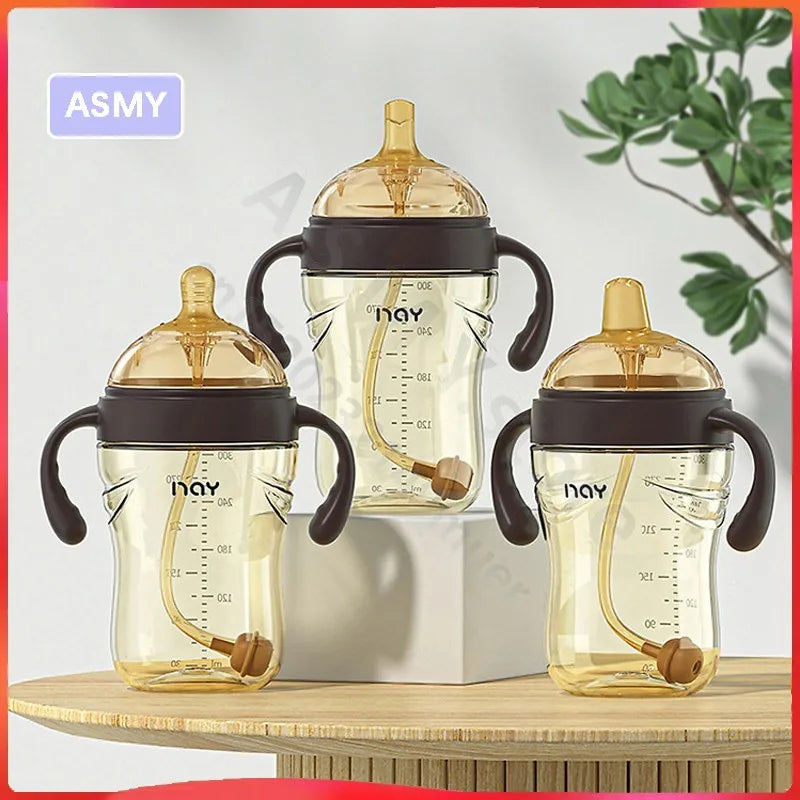 Wide Mouth Newborn Baby Bottle with Learning Nipple